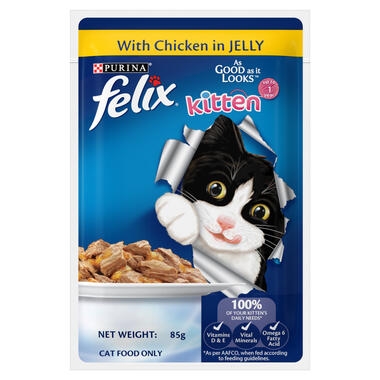 Purina felix hot sale kitten food